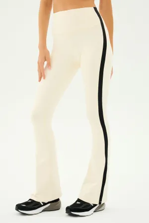 Raquel High Waist Flared Legging - Creme/Black