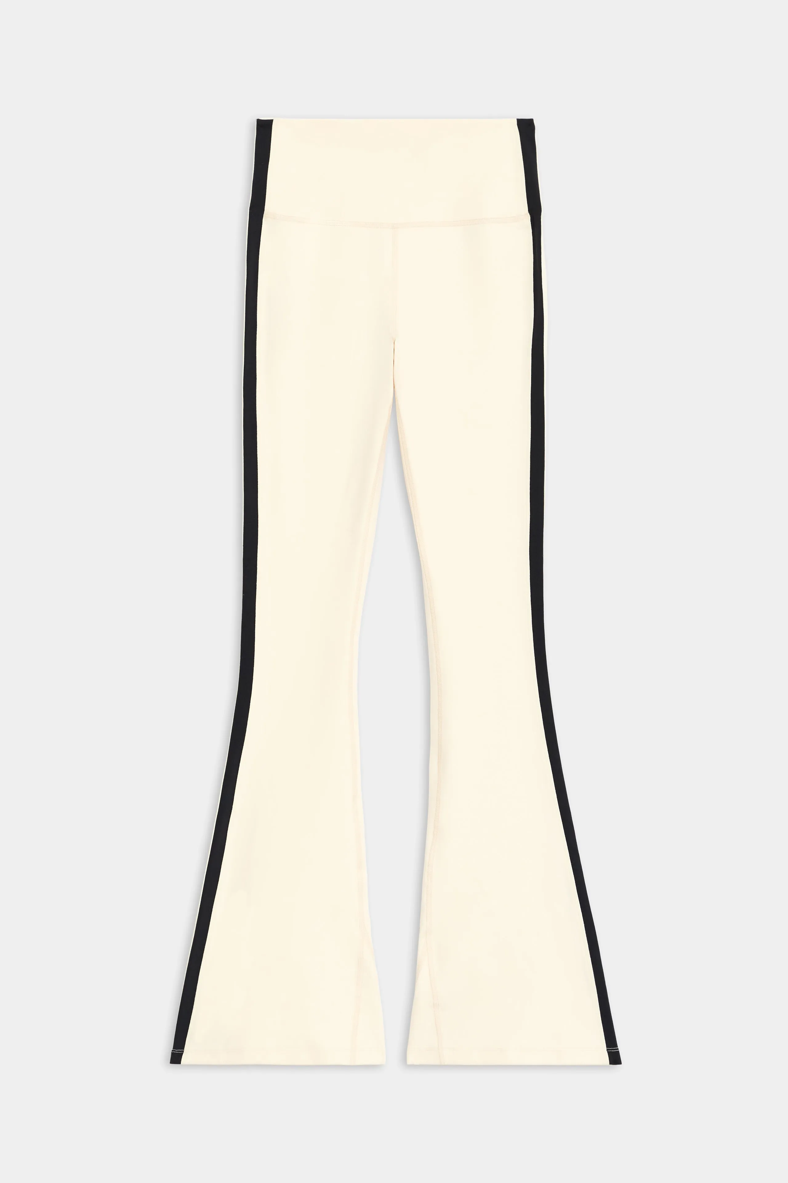 Raquel High Waist Flared Legging - Creme/Black