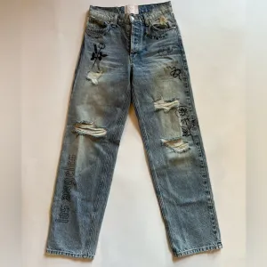 REVICE Super 80’s Hollywood icon jeans Size 25 decorated w/iconic H’wood details