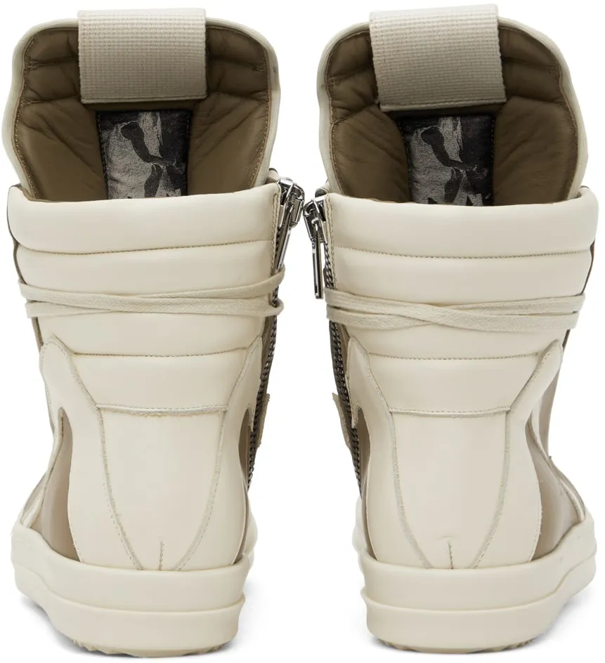 RICK OWENS Khaki Geobasket Sneakers