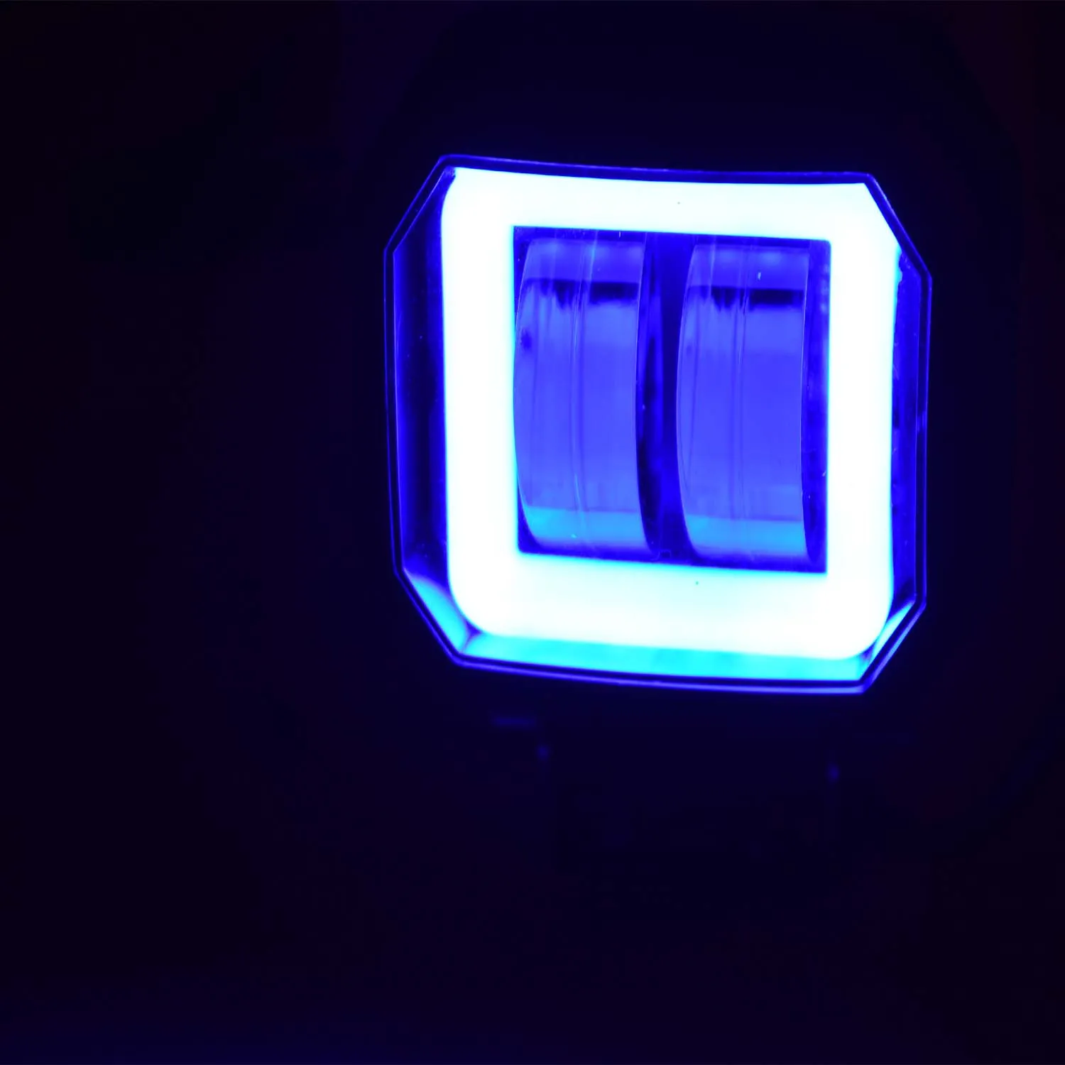 R.J.VON Bike Fog Light (Set of 1 Focus White Ring Blue ,20 W)