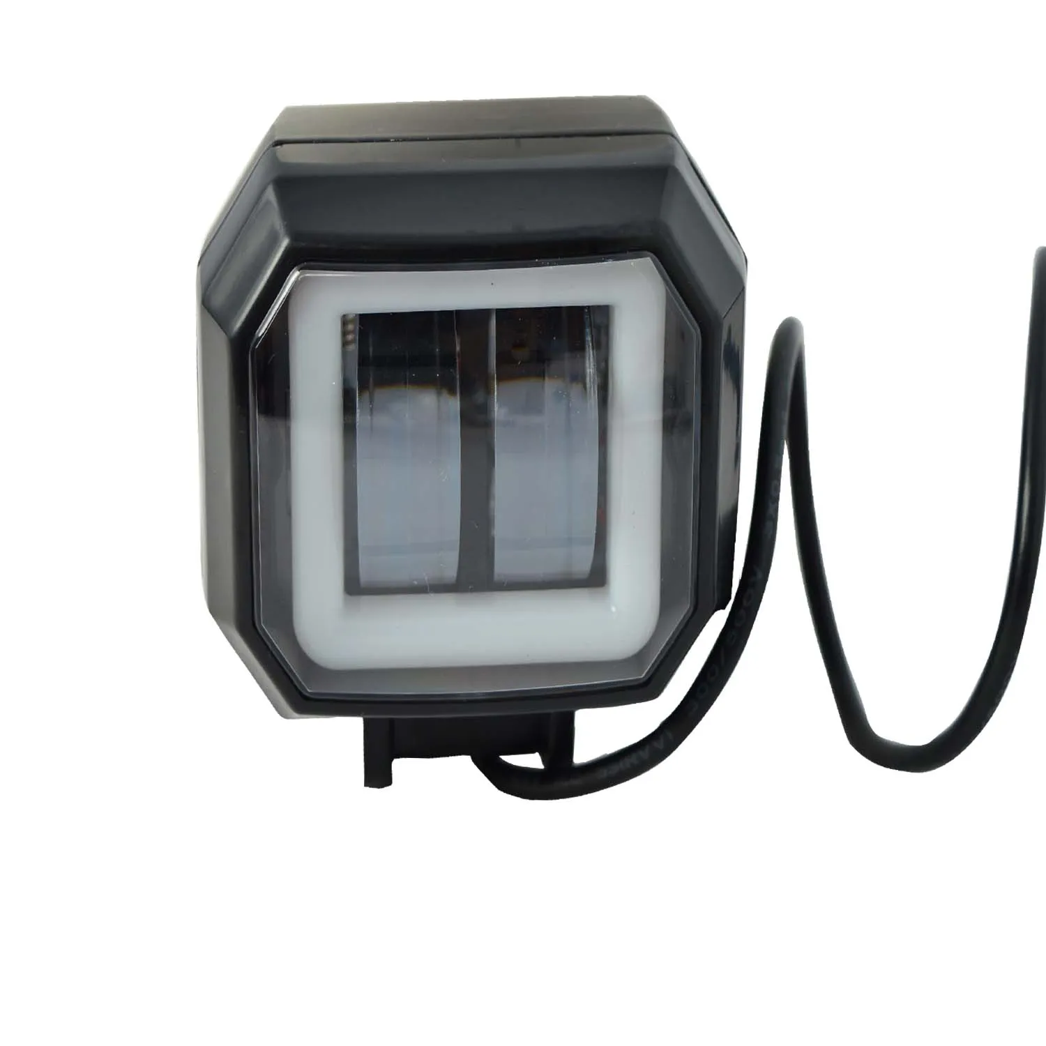 R.J.VON Bike Fog Light (Set of 1 Focus White Ring Blue ,20 W)