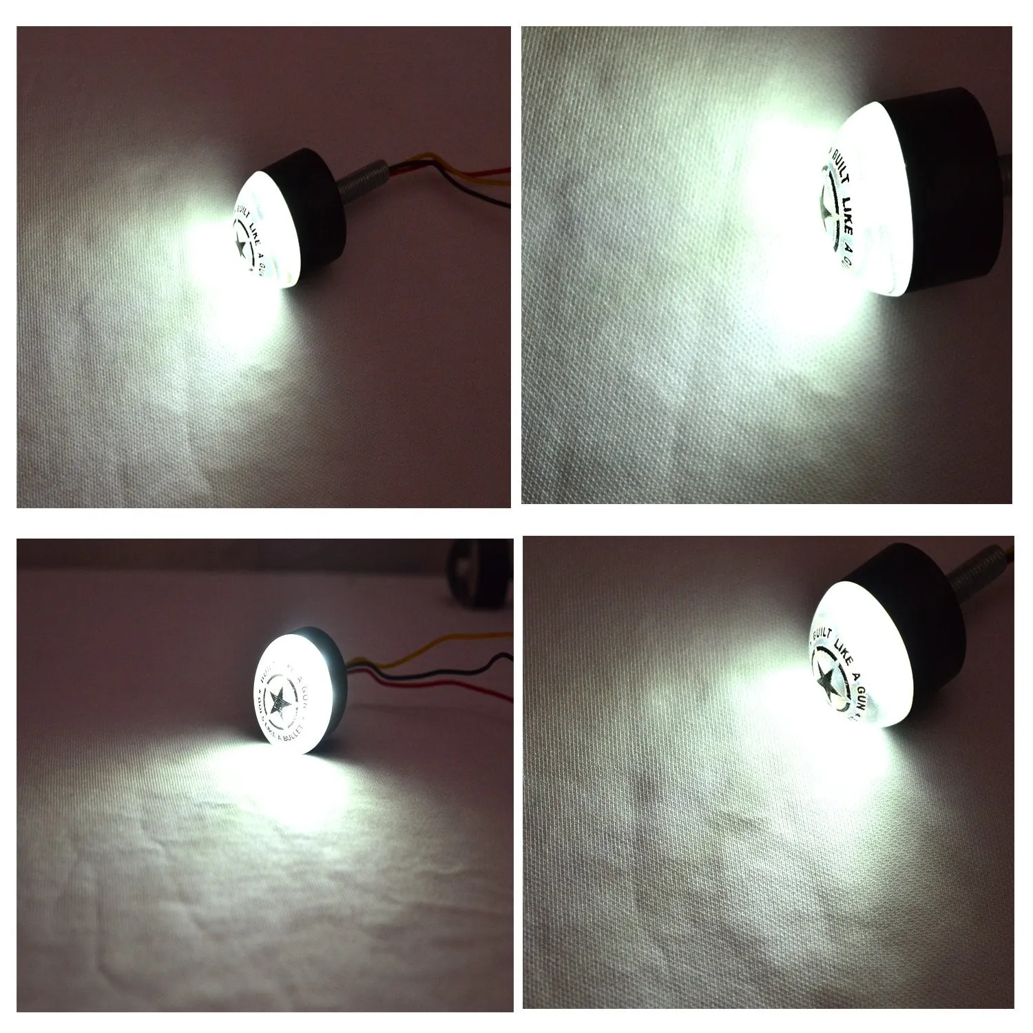 R.J.VON Handle Bar End LED Indicator (Set of 2, White)