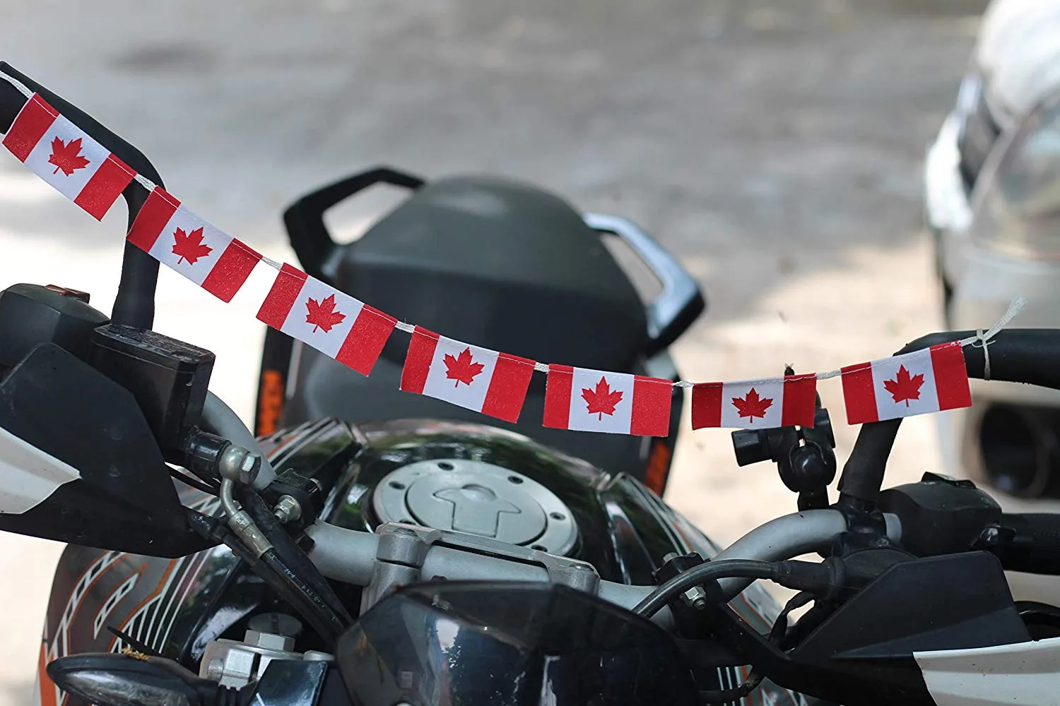 R.J.VON- Indian flag, Canada flag, Tibetan Buddhist prayer Flag.