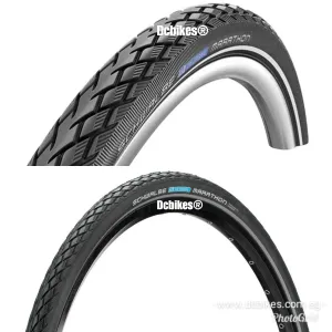 Schwalbe 16 X 1.35 Marathon Twinskin Wired Foldie Tyres Etrto: 35-349 (2 Tires)