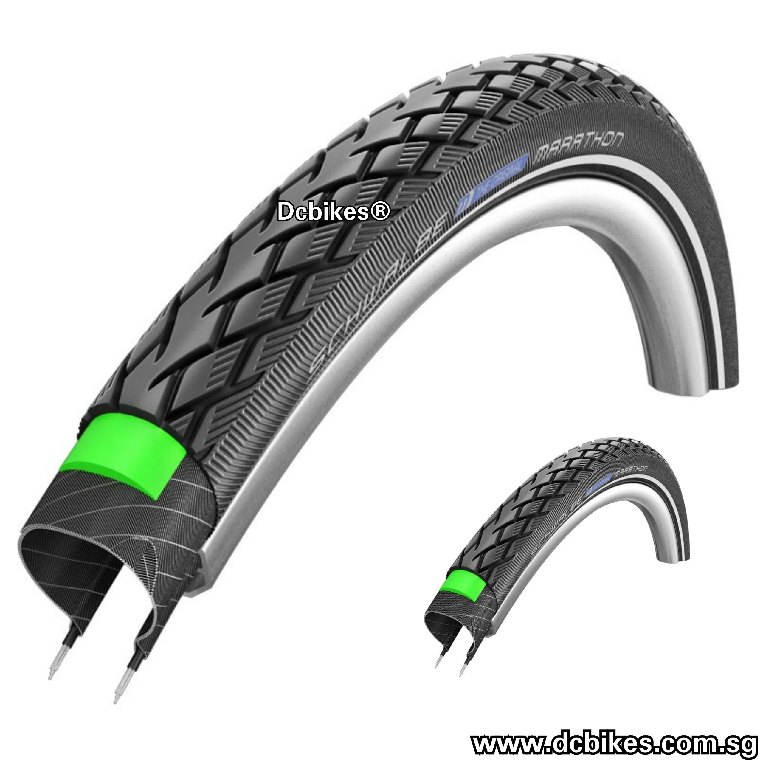 Schwalbe 18 X 1.65 Marathon Performance Wired Tyres Etrto 44-355 (1 Tire)