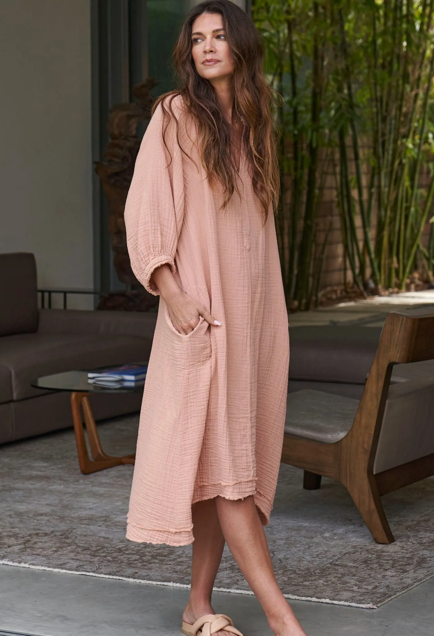 Sedona Gauze Dress with Pockets