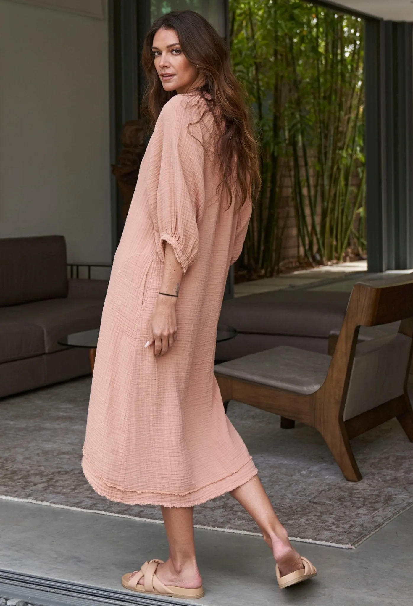 Sedona Gauze Dress with Pockets