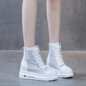 Small Feet Thicksole Lace Mesh Shoes DS218