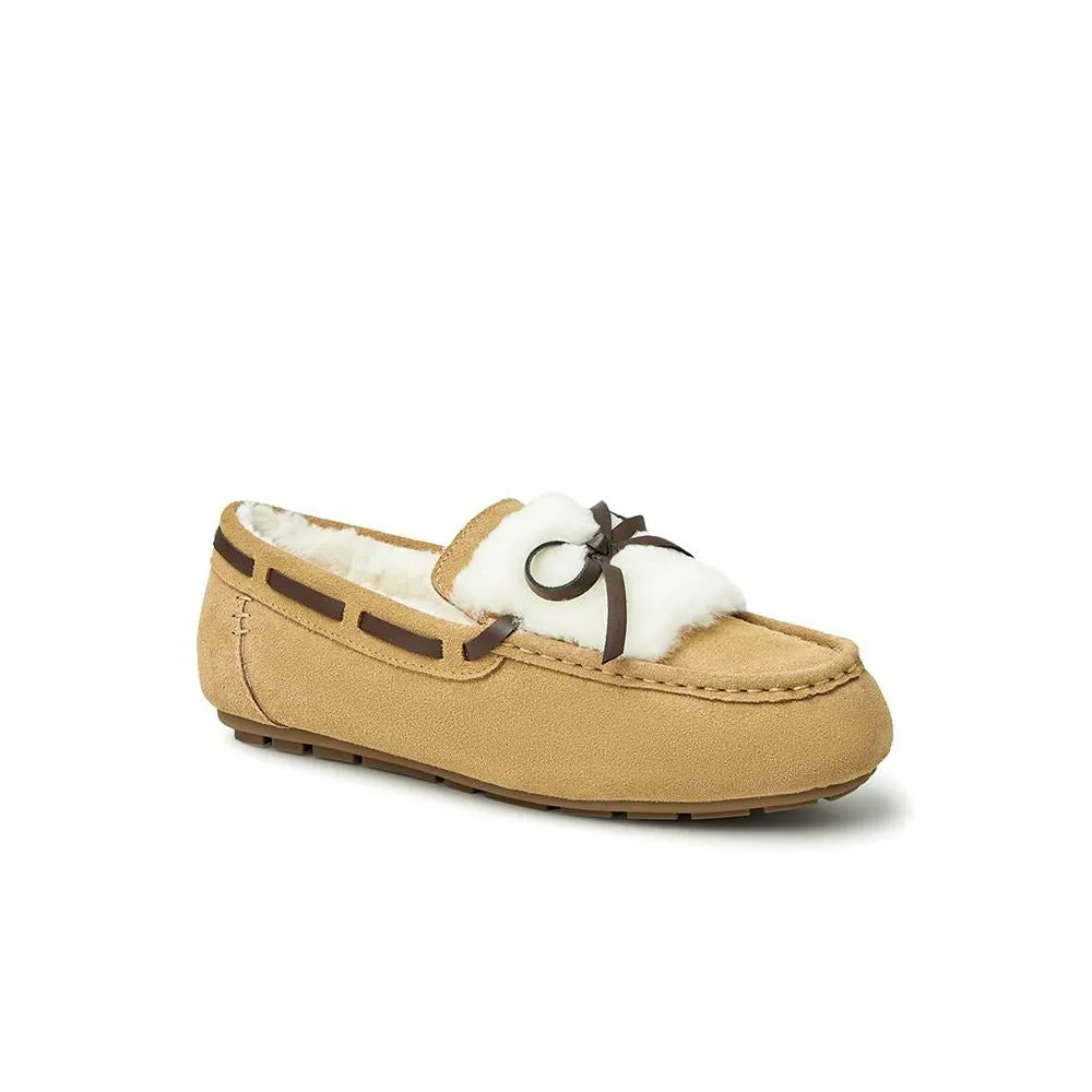 Sohiwoo Women Round Toe Muffin Bottom Snow Loafers