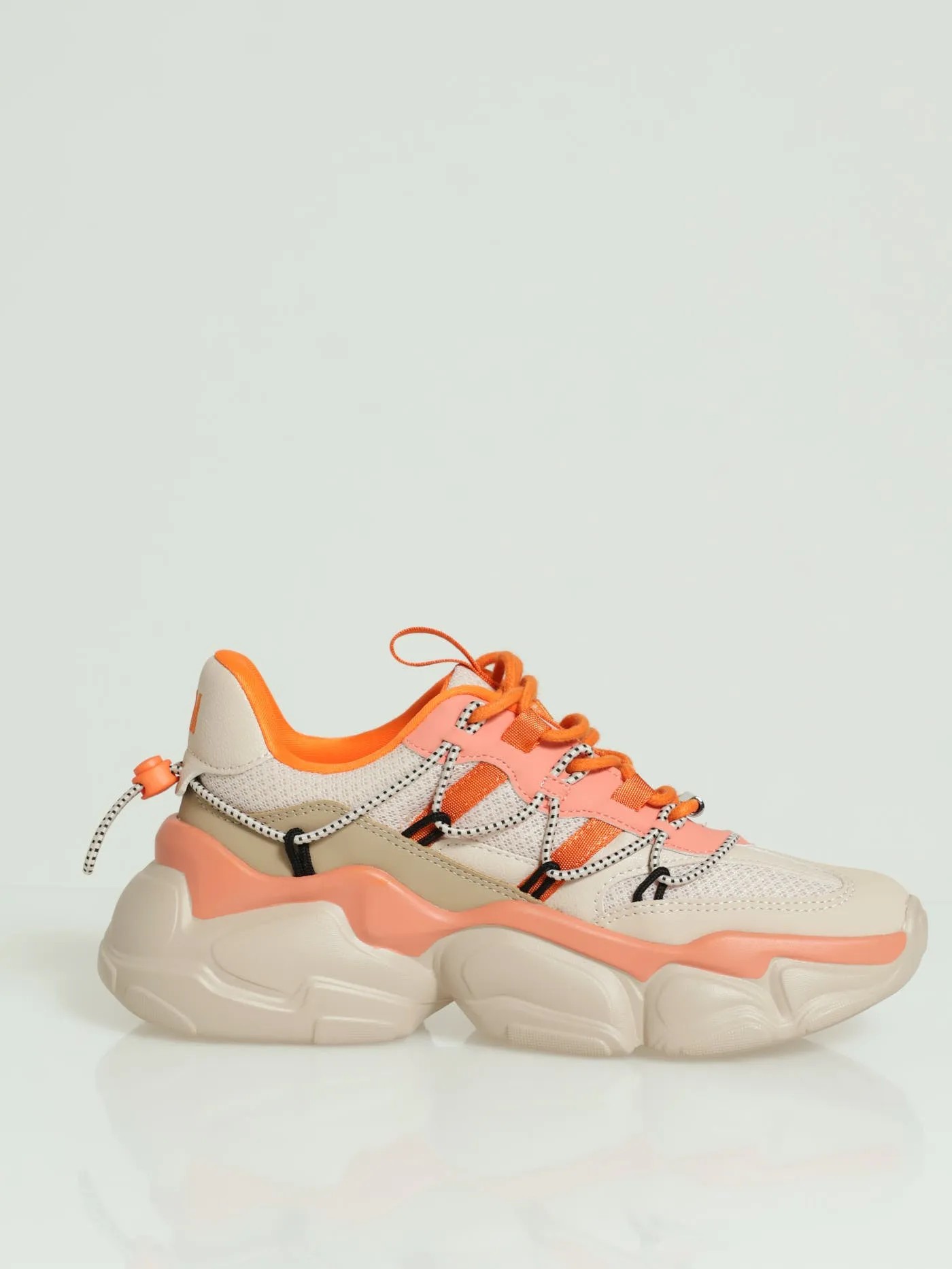 Spectator Chunky Lace Up Sneaker - Beige