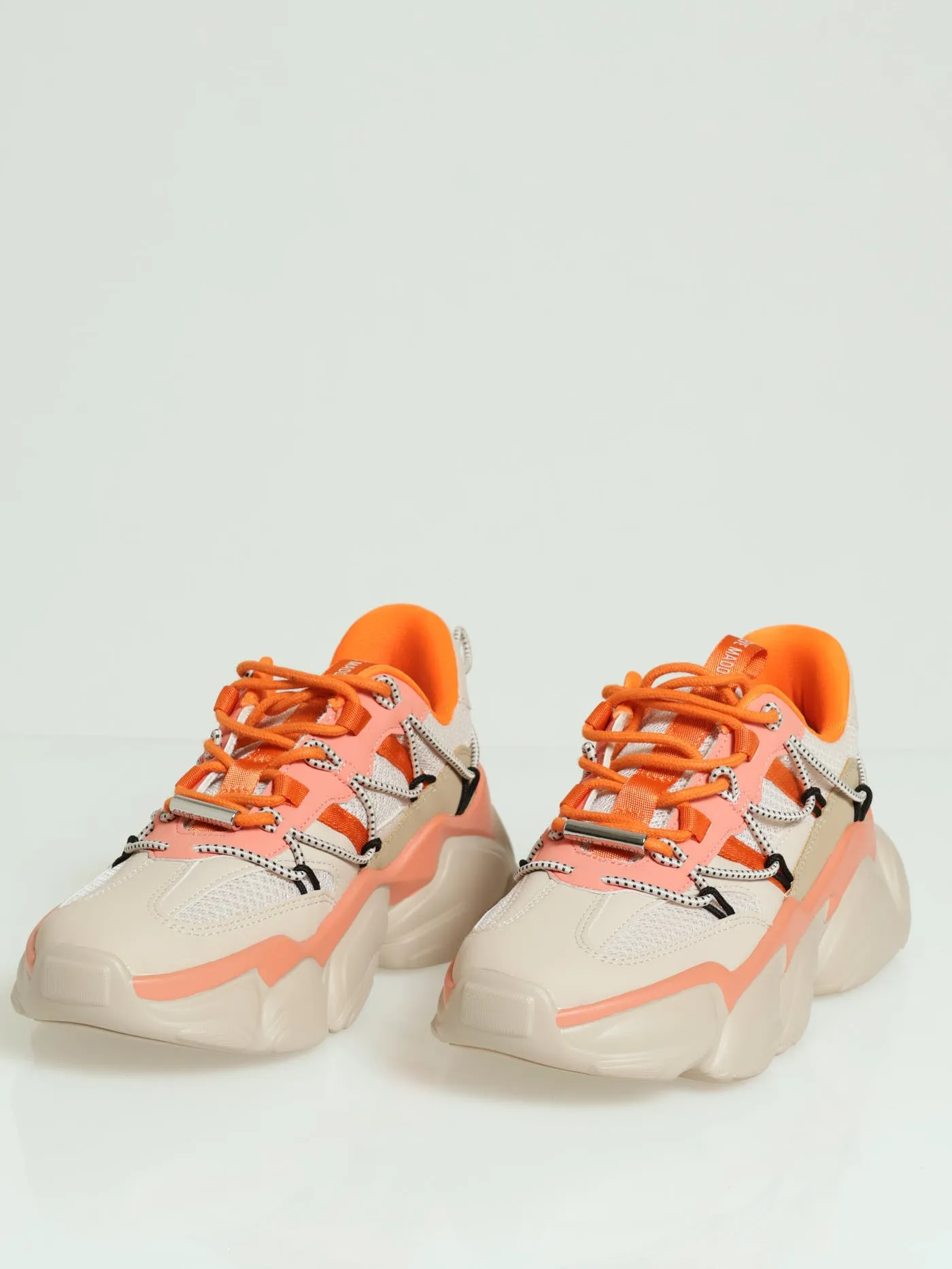 Spectator Chunky Lace Up Sneaker - Beige