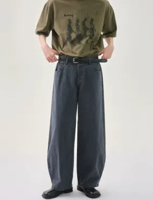 Straight Loose-Fit Distressed Pants