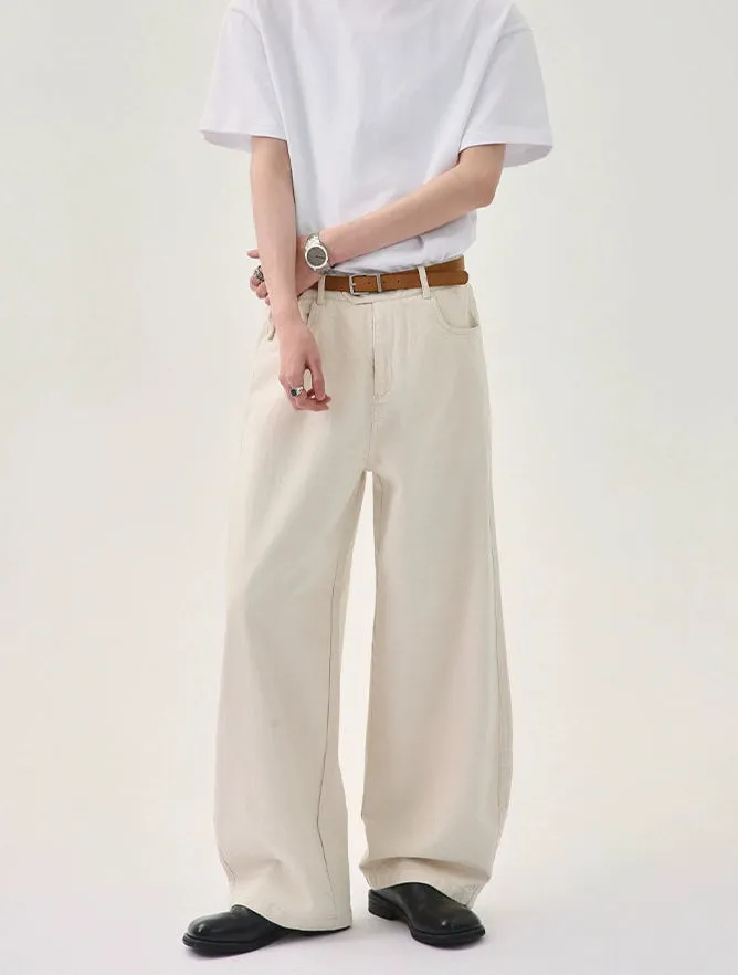 Straight Loose-Fit Distressed Pants