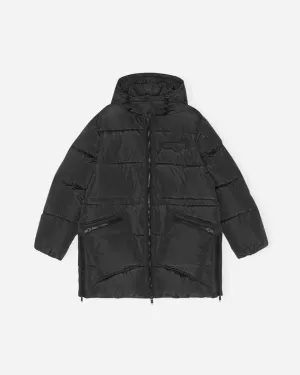 Tech Puffer Oversized Midi Jacket - Phantom