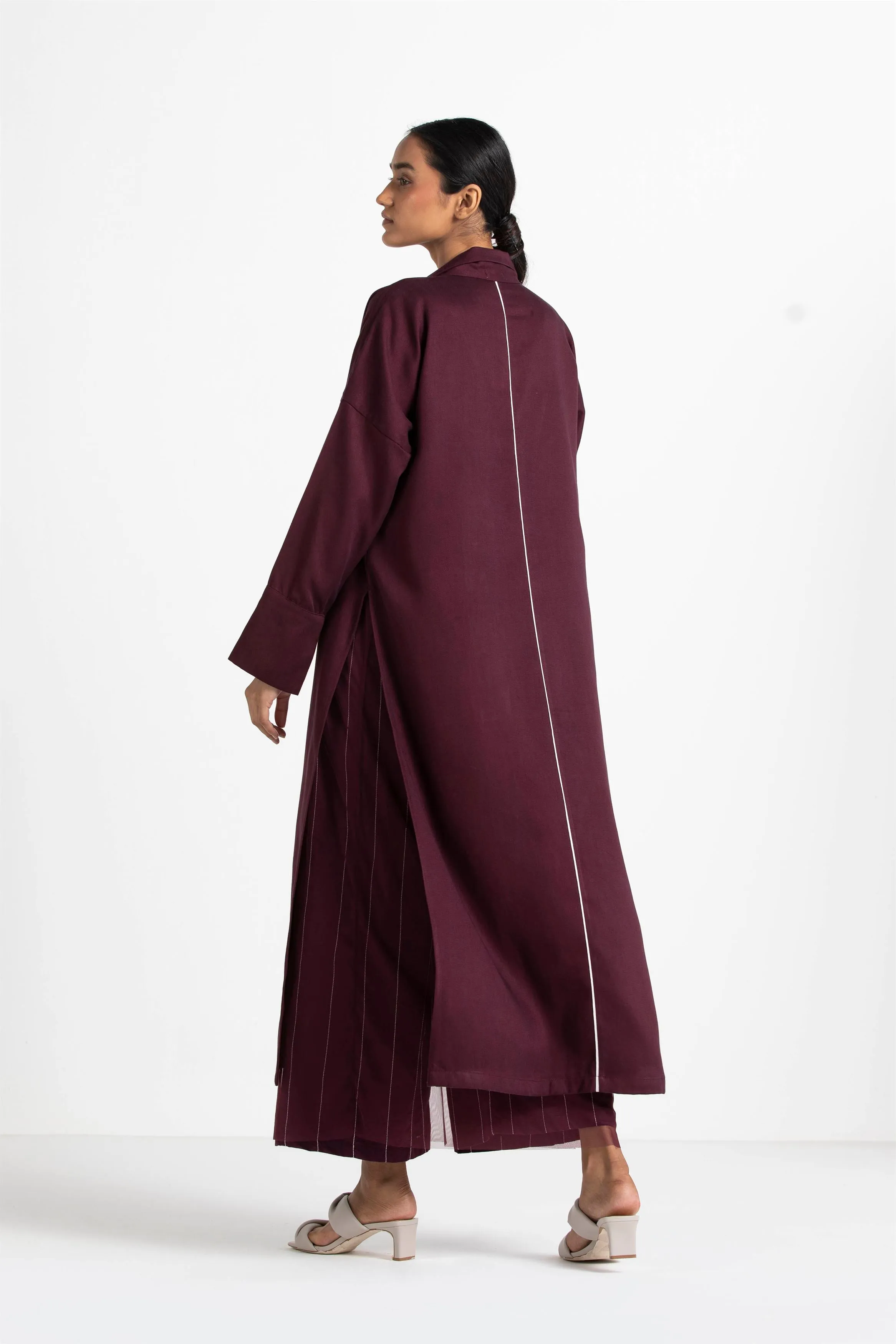 THREE   -   V-Neck Tunic Co Ord (Set Of 3)