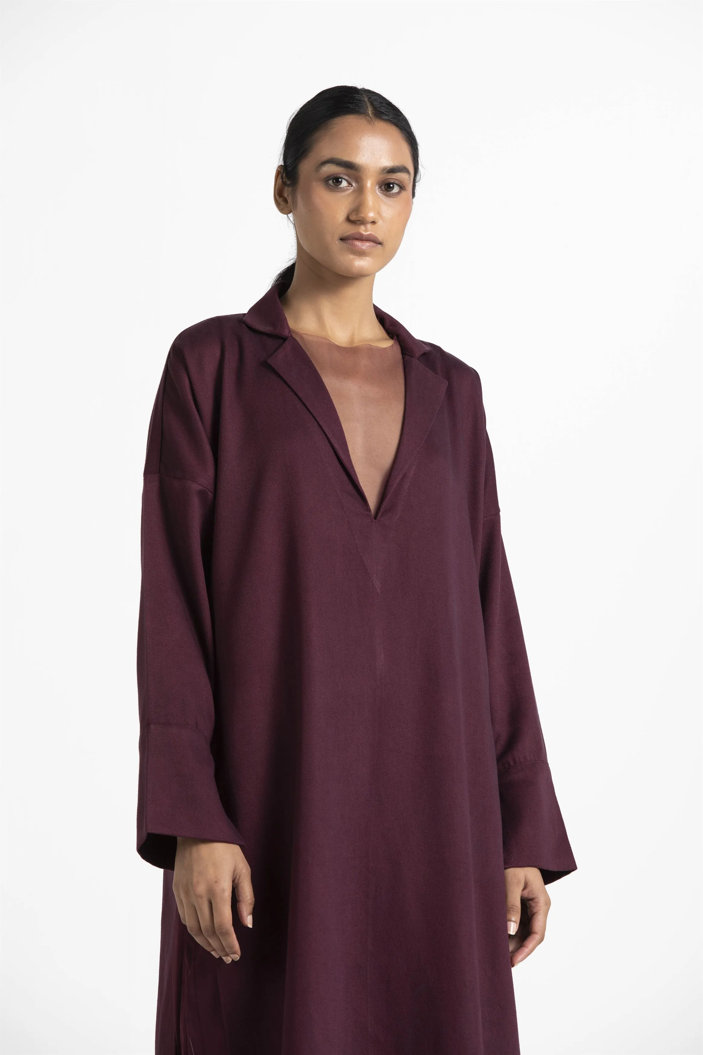 THREE   -   V-Neck Tunic Co Ord (Set Of 3)