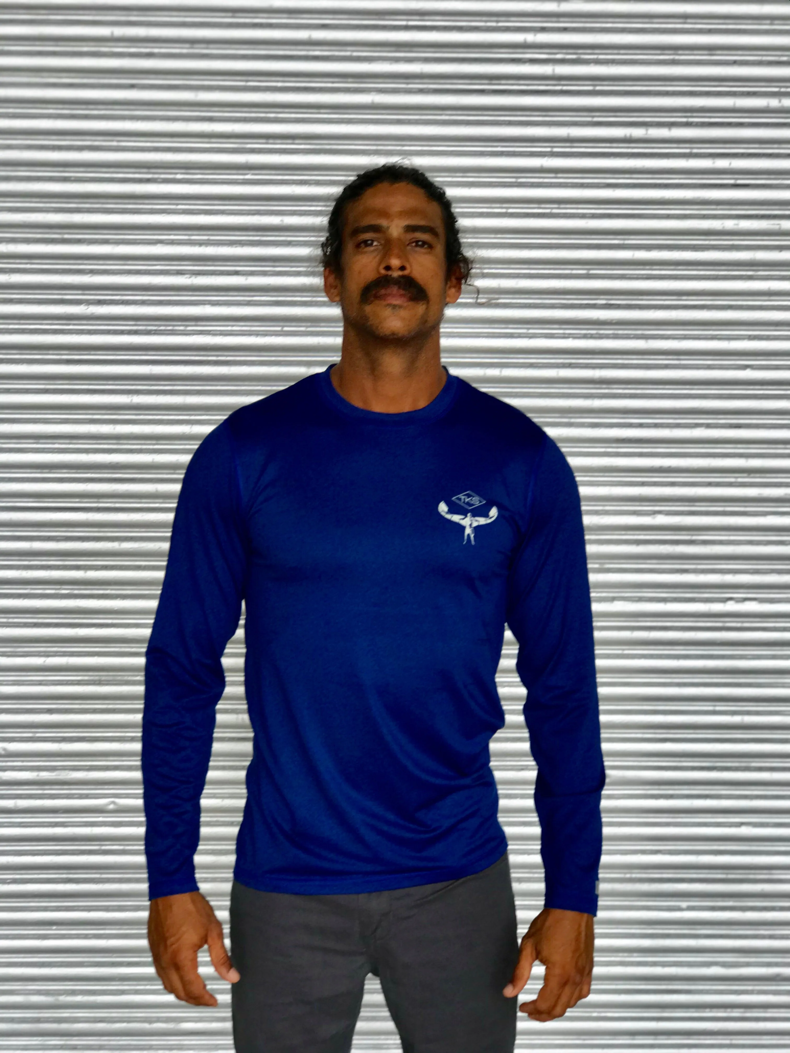 TKS Antix Sunshirt - Heather Blue LS