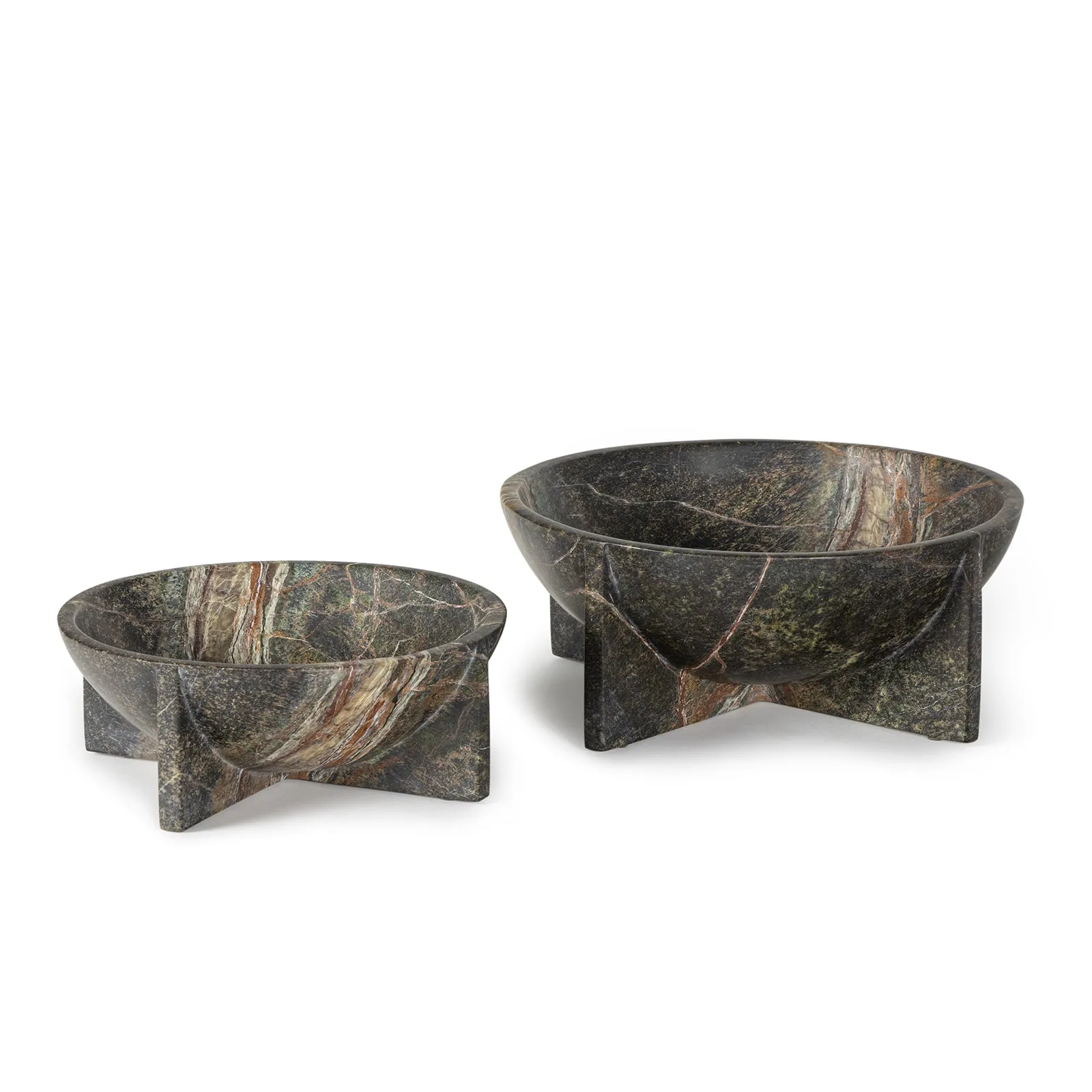 Tribune Marble Bowl - Small or Large (Green)