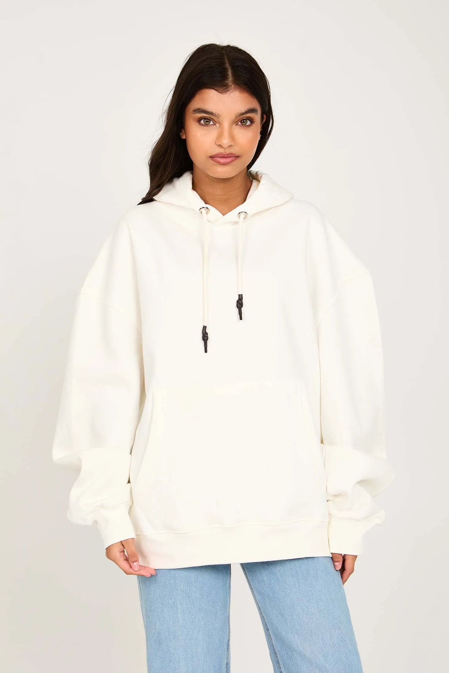Unisex Sweat Shirt  Loose Fit White