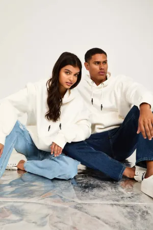 Unisex Sweat Shirt  Loose Fit White