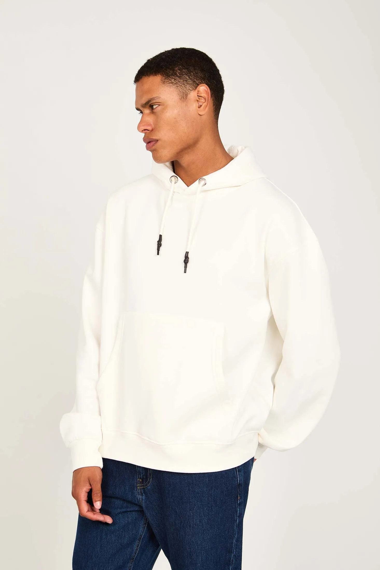 Unisex Sweat Shirt  Loose Fit White