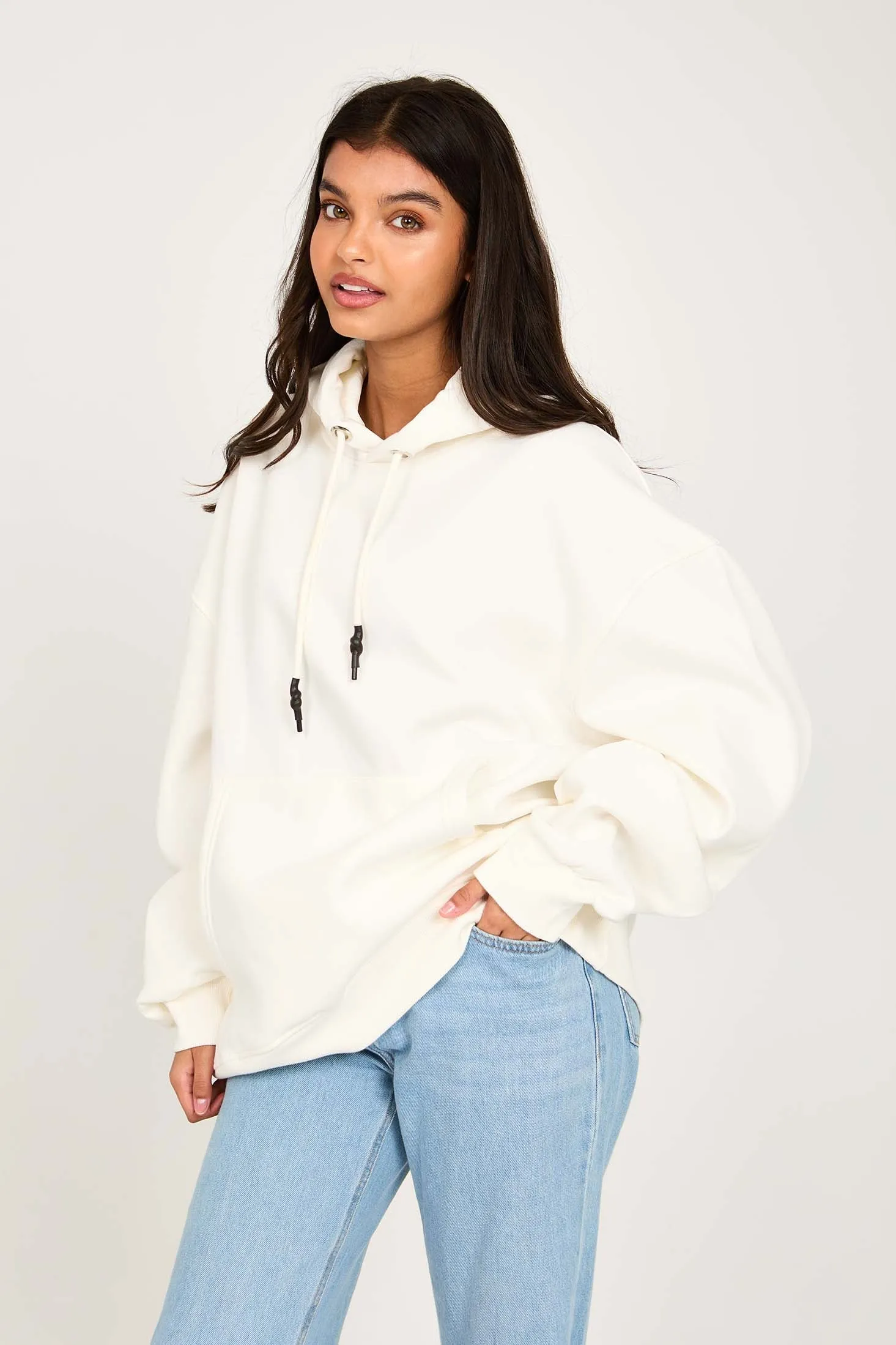 Unisex Sweat Shirt  Loose Fit White