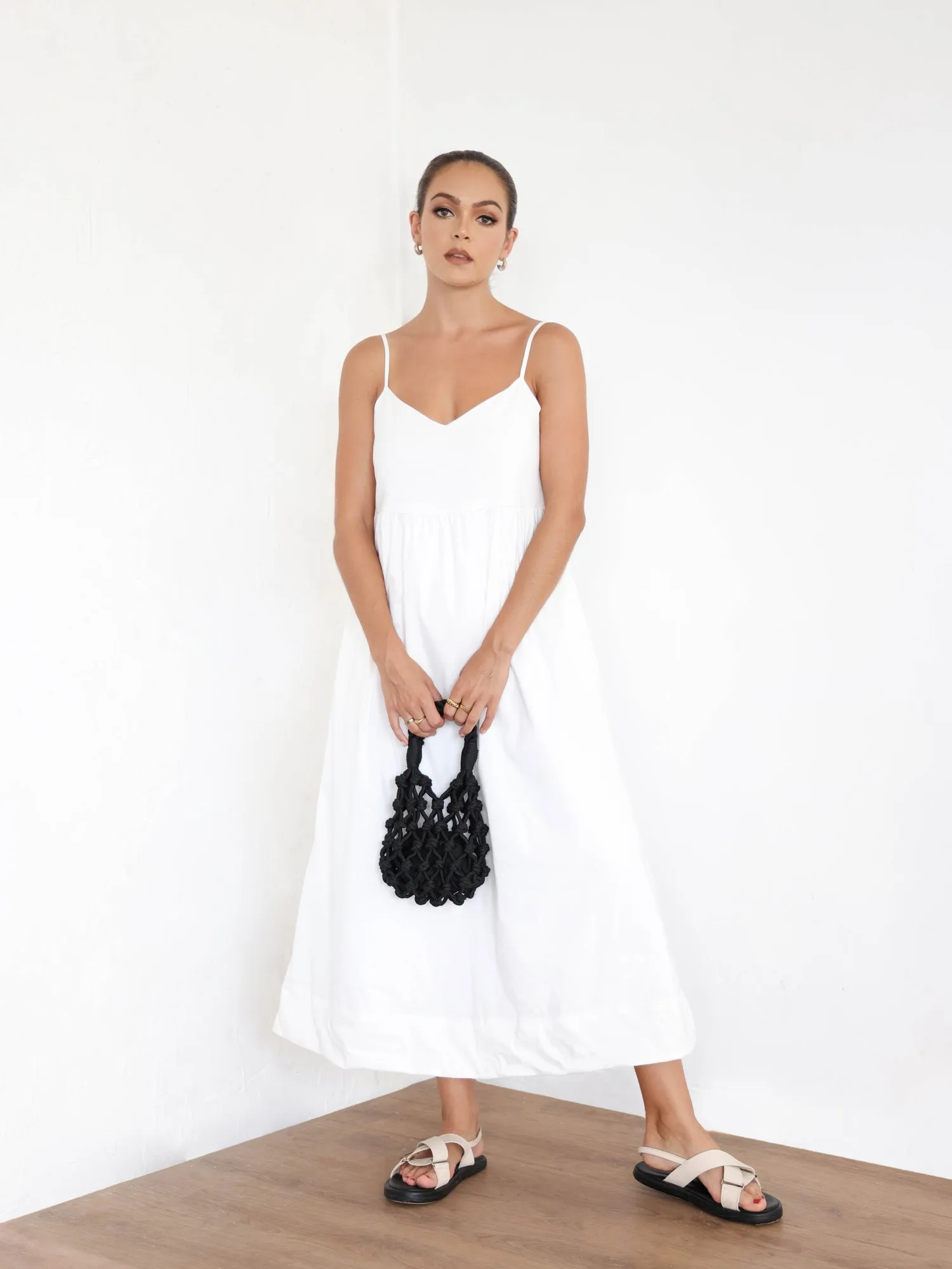 V Neck Loose Fit Maxi Dress