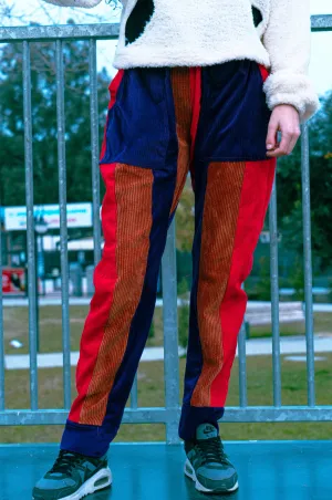 Velvet Multicolored Baggy Pants