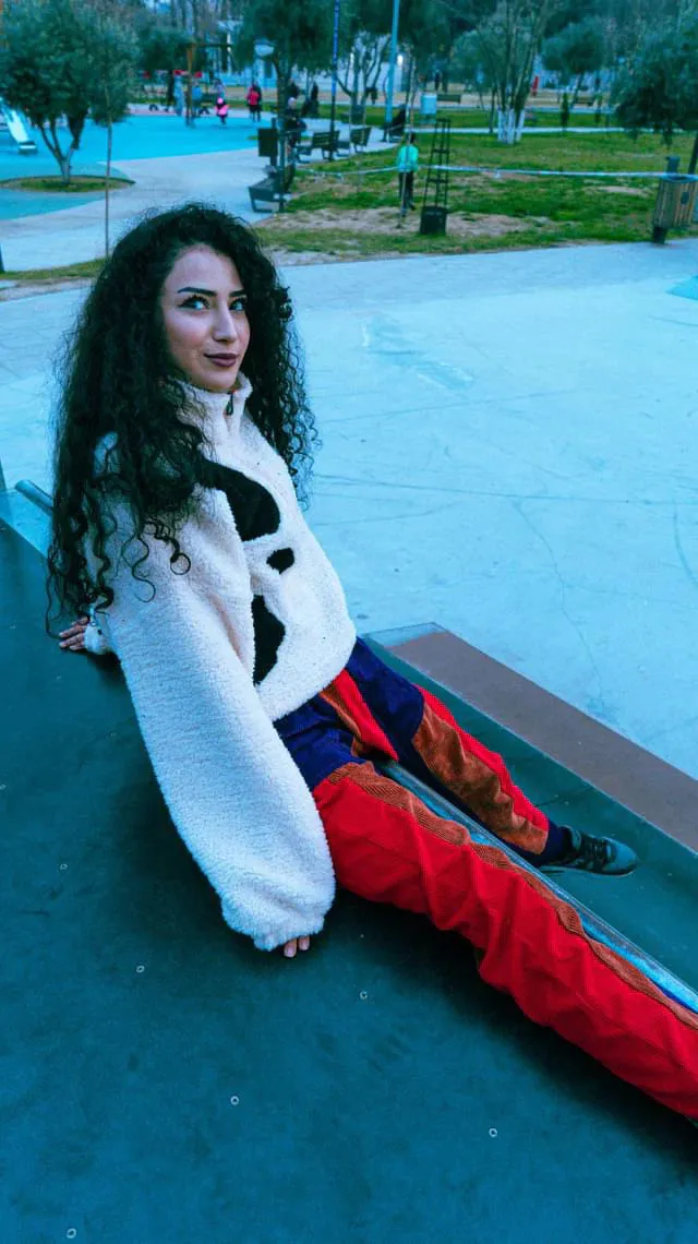Velvet Multicolored Baggy Pants