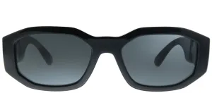 Versace VE 4361 GB1/87 Geometric Plastic Black Sunglasses with Grey Lens