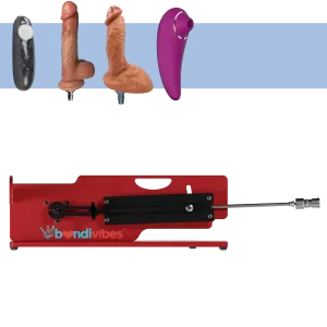 VORA 2 Sex Machine Red Dildo Pack