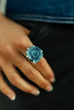 Walking My Truest Path Desert Druzy Rosette Sterling Silver Ring