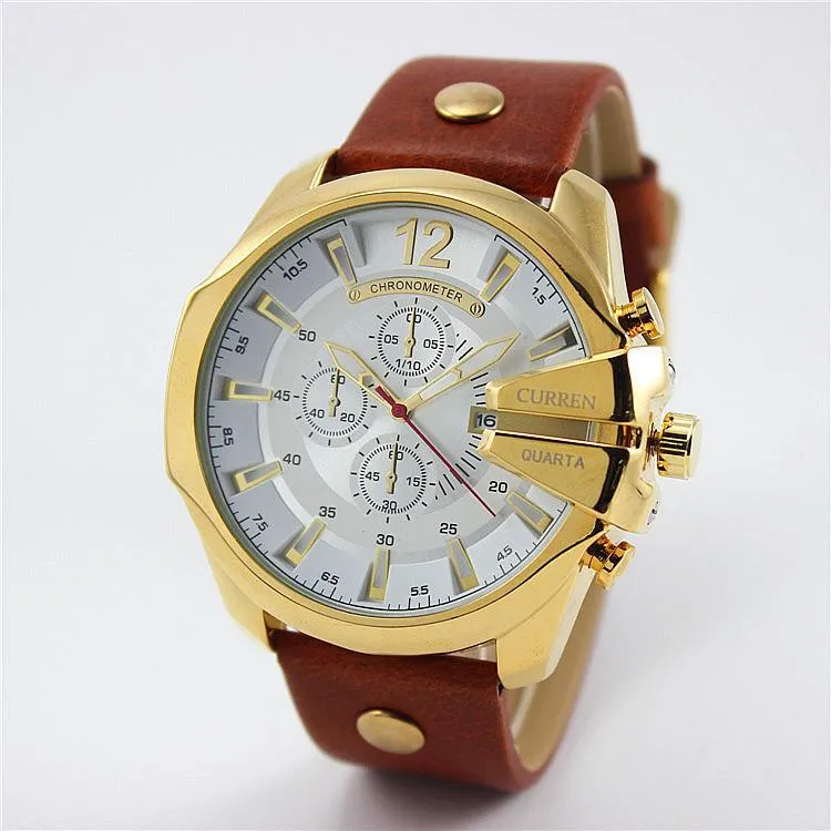 Wide Dial Fashion Watch