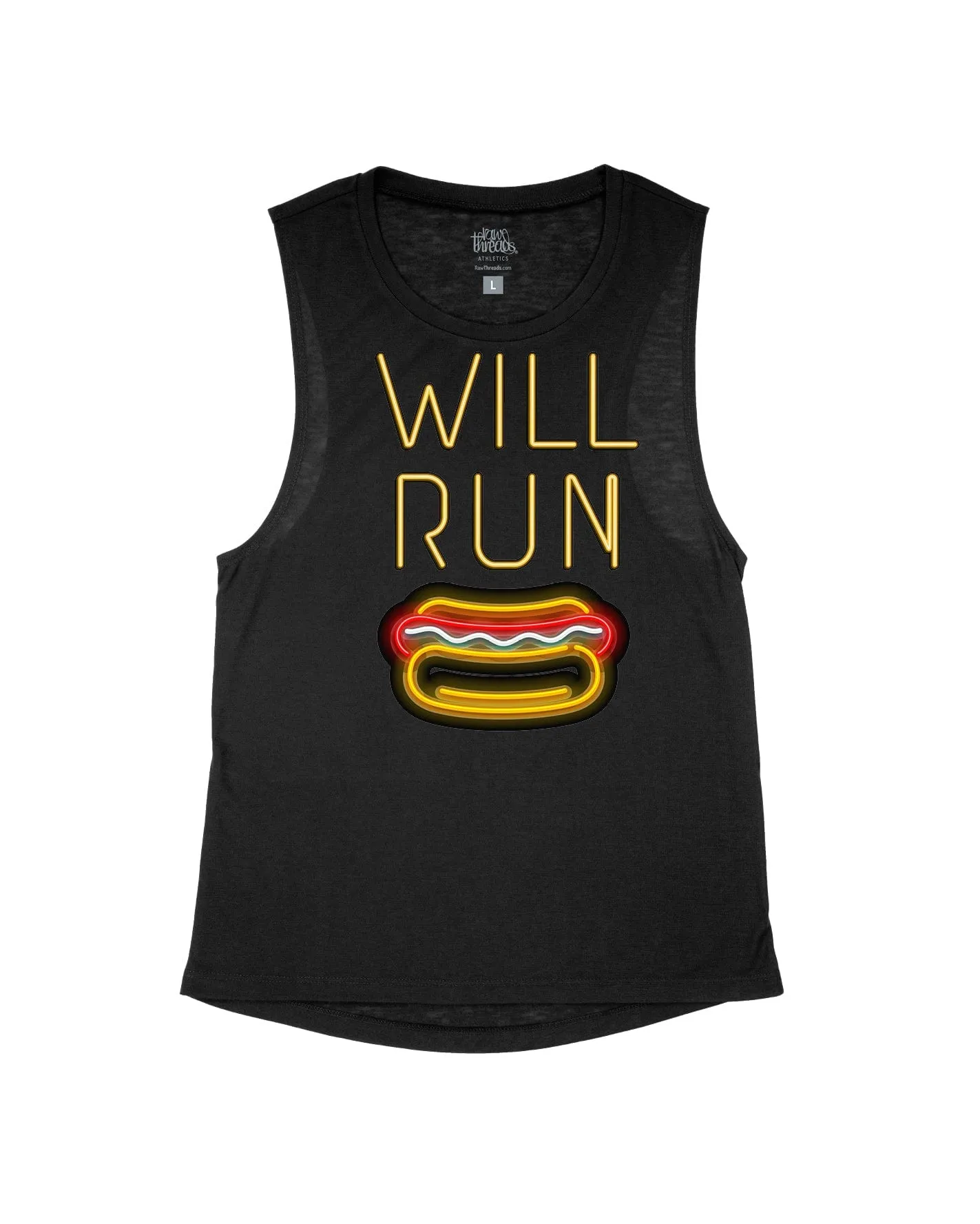 Will Run for HOT DOGS Neon