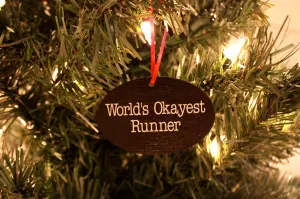 World's Okayest Runner Christmas Ornament - Makes a great gift!